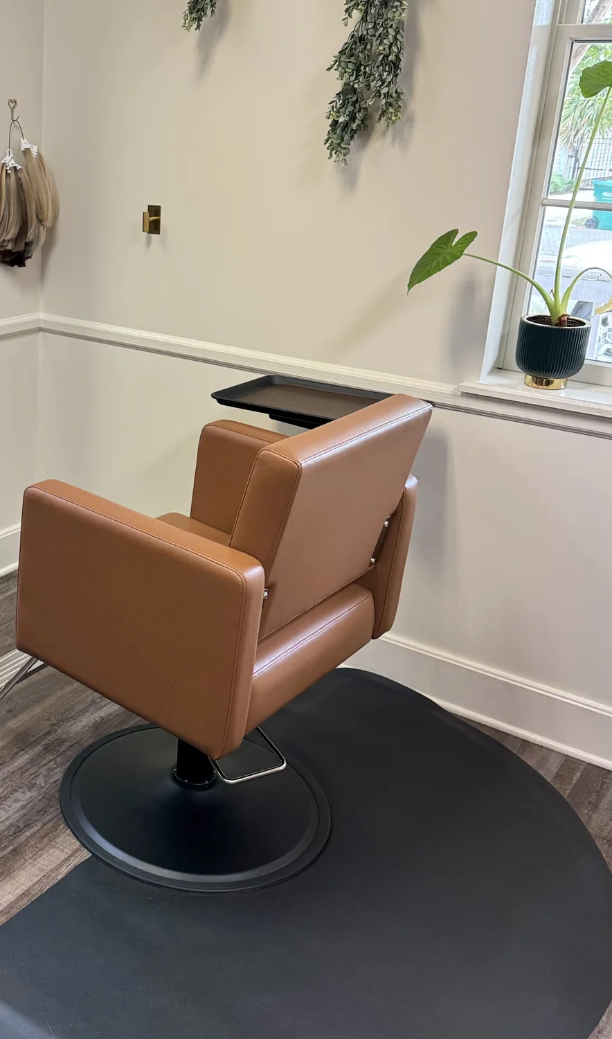 The styling chair in the window light